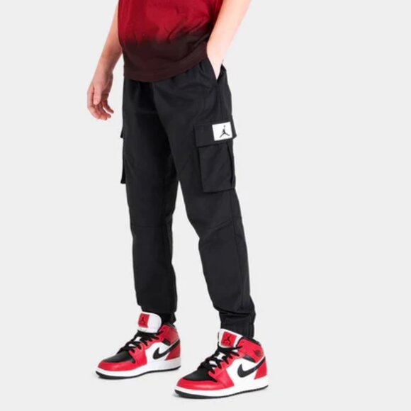 JORDON - Junior Boy's Patch Logo Cargo Pants - Picture 1 of 10